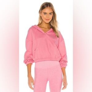 Alo Yoga Stadium Half Zip Hoodie in Macaron Pink - US XS